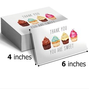 50 4x6 Sweet Thank You Insert Cards